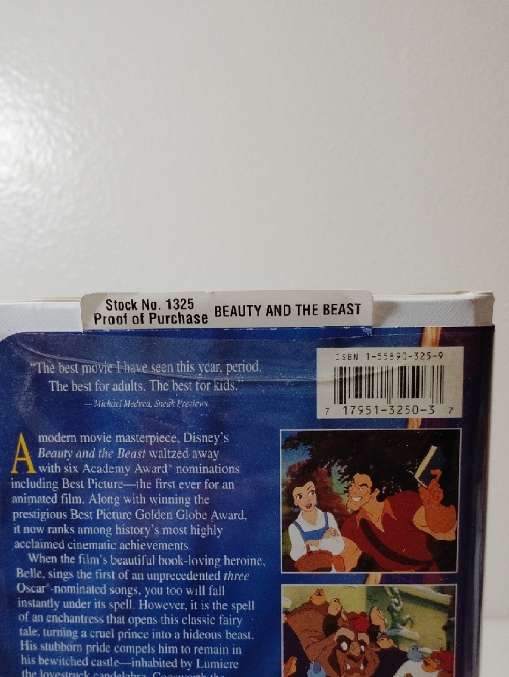 Walt Disney Beauty and the Beast VHS Cover - Purple & Gold Artwork Black Diamond - Picture 6 of 10
